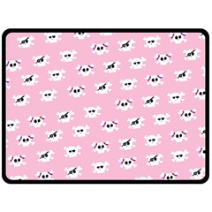 Girly Girlie Punk Skull Two Sides Fleece Blanket (large) by Ket1n9