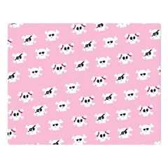 Girly Girlie Punk Skull Two Sides Premium Plush Fleece Blanket (large) by Ket1n9