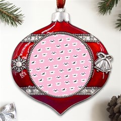 Girly Girlie Punk Skull Metal Snowflake And Bell Red Ornament by Ket1n9