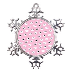 Girly Girlie Punk Skull Metal Large Snowflake Ornament by Ket1n9