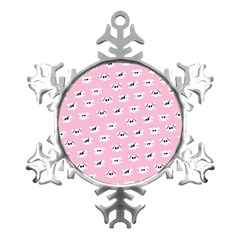 Girly Girlie Punk Skull Metal Small Snowflake Ornament by Ket1n9