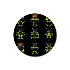 Beetles-insects-bugs- Rubber Coaster (round) by Ket1n9