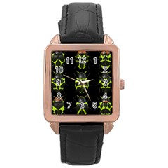 Beetles-insects-bugs- Rose Gold Leather Watch  by Ket1n9