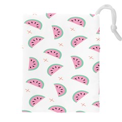 Watermelon Wallpapers  Creative Illustration And Patterns Drawstring Pouch (5xl) by Ket1n9