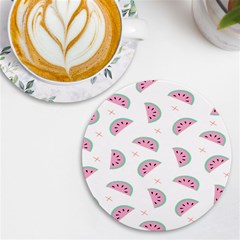 Watermelon Wallpapers  Creative Illustration And Patterns Uv Print Round Tile Coaster by Ket1n9