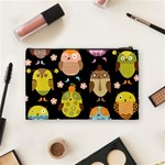 Cute Owls Pattern Cosmetic Bag (Medium) Back