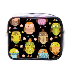 Cute Owls Pattern Mini Toiletries Bag (one Side) by Ket1n9