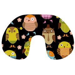 Cute Owls Pattern Travel Neck Pillow by Ket1n9