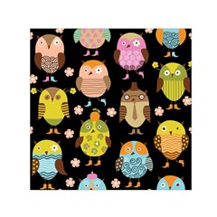 Cute Owls Pattern Square Satin Scarf (30  X 30 ) by Ket1n9