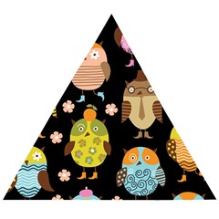 Cute Owls Pattern Wooden Puzzle Triangle by Ket1n9