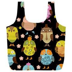 Cute Owls Pattern Full Print Recycle Bag (xxl) by Ket1n9