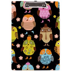 Cute Owls Pattern A4 Acrylic Clipboard by Ket1n9