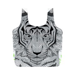 Tiger Head Full Print Recycle Bag (m) by Ket1n9