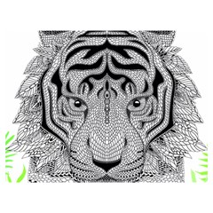 Tiger Head Two Sides Premium Plush Fleece Blanket (extra Small) by Ket1n9