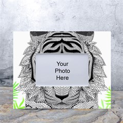 Tiger Head White Tabletop Photo Frame 4 x6  by Ket1n9