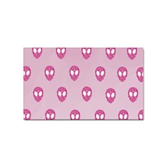 Alien Pattern Pink Sticker Rectangular (100 Pack) by Ket1n9