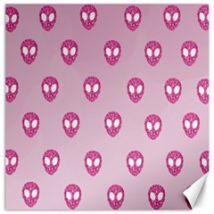 Alien Pattern Pink Canvas 16  X 16  by Ket1n9