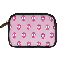 Alien Pattern Pink Digital Camera Leather Case by Ket1n9