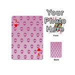 Alien Pattern Pink Playing Cards 54 Designs (Mini) Front - Heart9