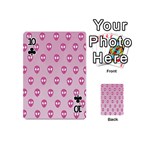 Alien Pattern Pink Playing Cards 54 Designs (Mini) Front - Club10