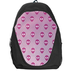 Alien Pattern Pink Backpack Bag by Ket1n9