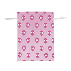 Alien Pattern Pink Lightweight Drawstring Pouch (s) by Ket1n9