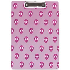 Alien Pattern Pink A4 Acrylic Clipboard by Ket1n9