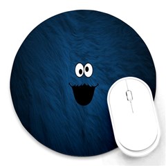 Funny Face Round Mousepad by Ket1n9