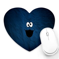 Funny Face Heart Mousepad by Ket1n9