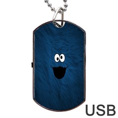 Funny Face Dog Tag Usb Flash (one Side) by Ket1n9