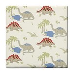 Dinosaur Art Pattern Tile Coaster Front