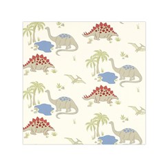 Dinosaur Art Pattern Square Satin Scarf (30  X 30 ) by Ket1n9