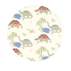 Dinosaur Art Pattern Mini Round Pill Box (pack Of 5) by Ket1n9