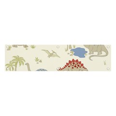 Dinosaur Art Pattern Banner And Sign 4  X 1  by Ket1n9