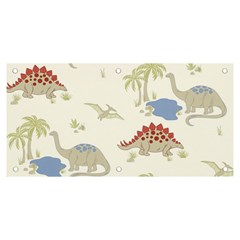 Dinosaur Art Pattern Banner And Sign 6  X 3  by Ket1n9