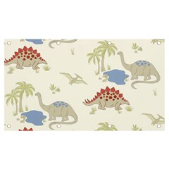 Dinosaur Art Pattern Banner And Sign 7  X 4  by Ket1n9