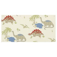 Dinosaur Art Pattern Banner And Sign 8  X 4  by Ket1n9