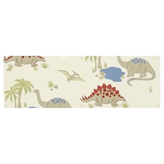 Dinosaur Art Pattern Banner And Sign 12  X 4  by Ket1n9