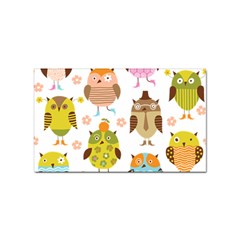 Cute Owls Pattern Sticker Rectangular (10 Pack) by Ket1n9