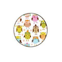 Cute Owls Pattern Hat Clip Ball Marker (4 Pack) by Ket1n9