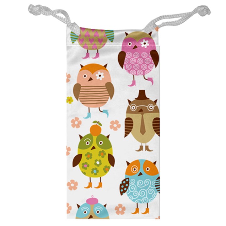 Cute Owls Pattern Jewelry Bag