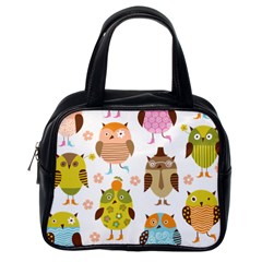 Cute Owls Pattern Classic Handbag (one Side) by Ket1n9