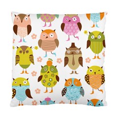 Cute Owls Pattern Standard Cushion Case (two Sides) by Ket1n9