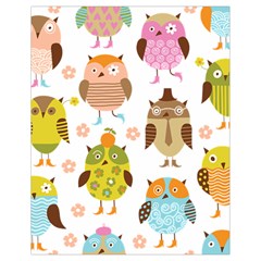 Cute Owls Pattern Drawstring Bag (small) by Ket1n9