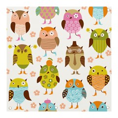 Cute Owls Pattern Banner And Sign 3  X 3  by Ket1n9