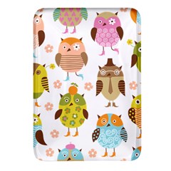 Cute Owls Pattern Rectangular Glass Fridge Magnet (4 Pack) by Ket1n9