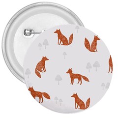 Fox Animal Wild Pattern 3  Buttons by Ket1n9