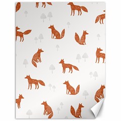 Fox Animal Wild Pattern Canvas 12  X 16  by Ket1n9