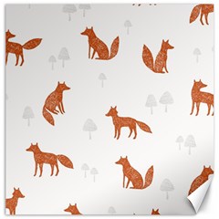 Fox Animal Wild Pattern Canvas 16  X 16  by Ket1n9