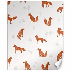 Fox Animal Wild Pattern Canvas 16  X 20  by Ket1n9